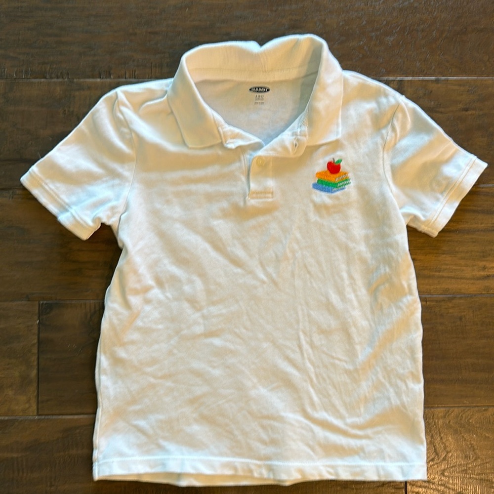 Embroidered first day of school polo